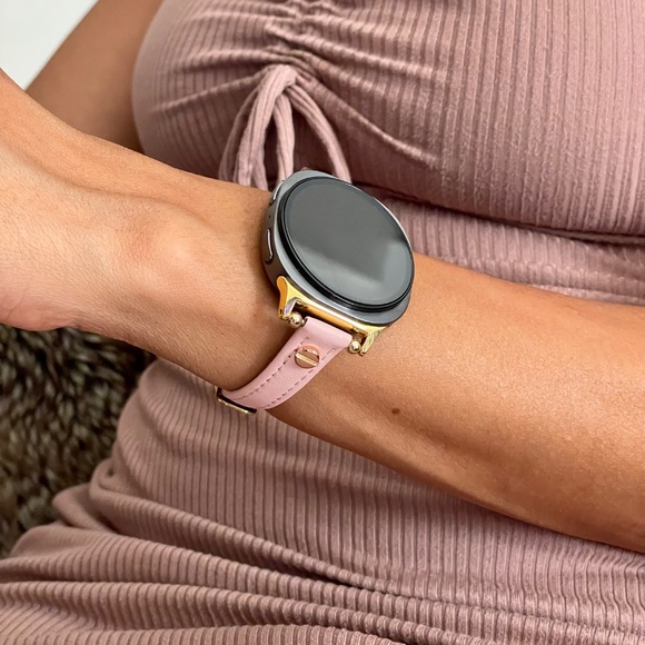 Samsung Galaxy Watch 8 Band Slim Leather Strap Bracelet, Adjustable 5.5\